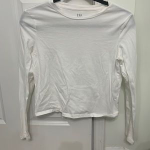 Gap White Longsleeve Tee Crew Size XS